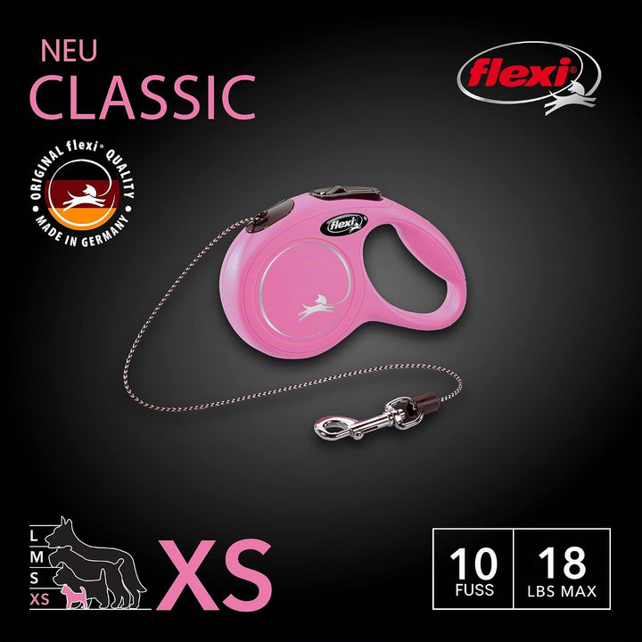 Flexi Klassische einziehbare Hundeleine, ergonomisch, langlebig und verhedderungsfrei, für Hunde bis