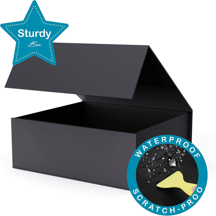 JiaWei Geschenkbox 3 Stück, 38.5x35x12.8 cm Geschenkkarton mit Magnetisch Deckel, Grusskarten & Gesc