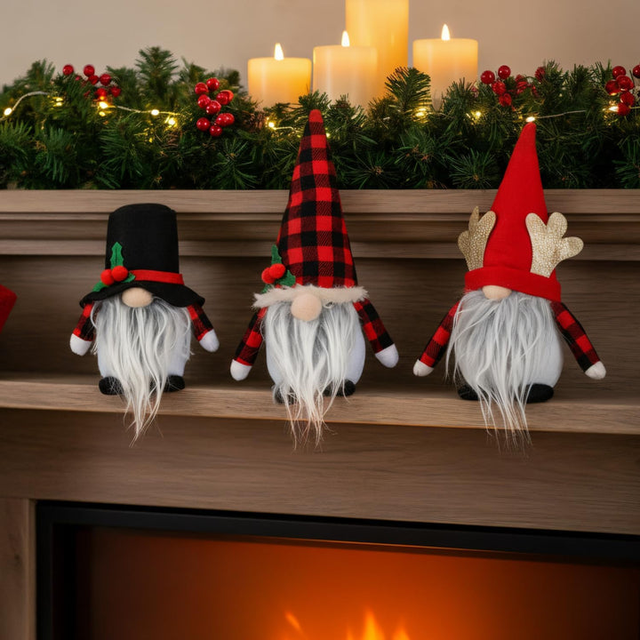 com-four® 12x Premium Weihnachts-Wichtel - Weihnachtsdeko - winterliche Zwergen-Figur - Dekoartikel