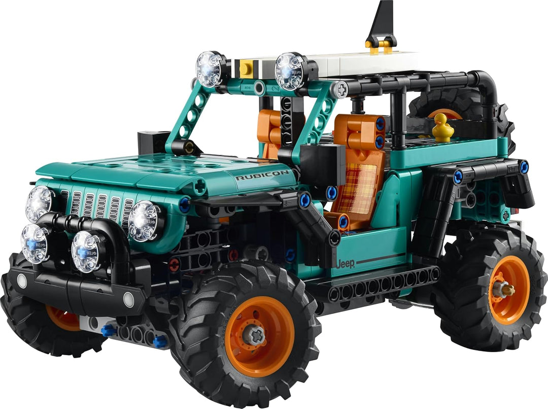 LEGO Technic Jeep Wrangler Rubicon Geländewagen - Off-Road Spielzeug Fahrzeug Modellbau mit V6-Motor