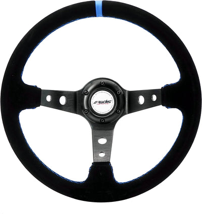 Simoni Racing SKDOWN Sport Steering Wheel Shakedown, Schwarz Light Blau Seams