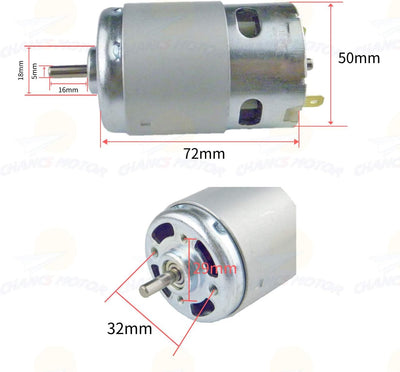 CHANCS Mini-Elektromotor 895 DC 12V/24V 6000RPM 12000RPM Mini-Spindel-Bohrmotor 895 Dc 12v-24v 6000r