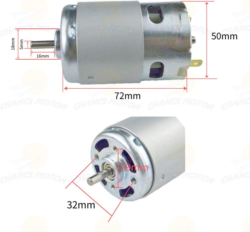 CHANCS Mini-Elektromotor 895 DC 12V/24V 6000RPM 12000RPM Mini-Spindel-Bohrmotor 895 Dc 12v-24v 6000r