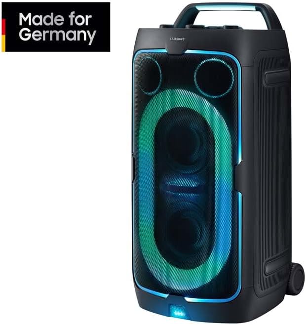 Samsung Sound Tower MX-ST50F/ZG Bluetooth Lautsprecher, Grosse Partybox &amp; Musikbox mit Akku, 18 h Ak