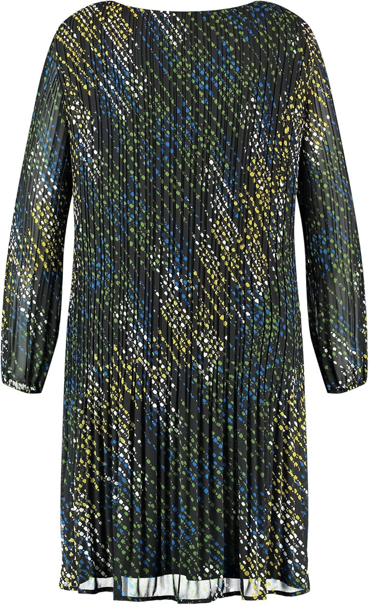 Samoon Damen Kleid Gewebe 56 Black Gemustert, 56 Black Gemustert
