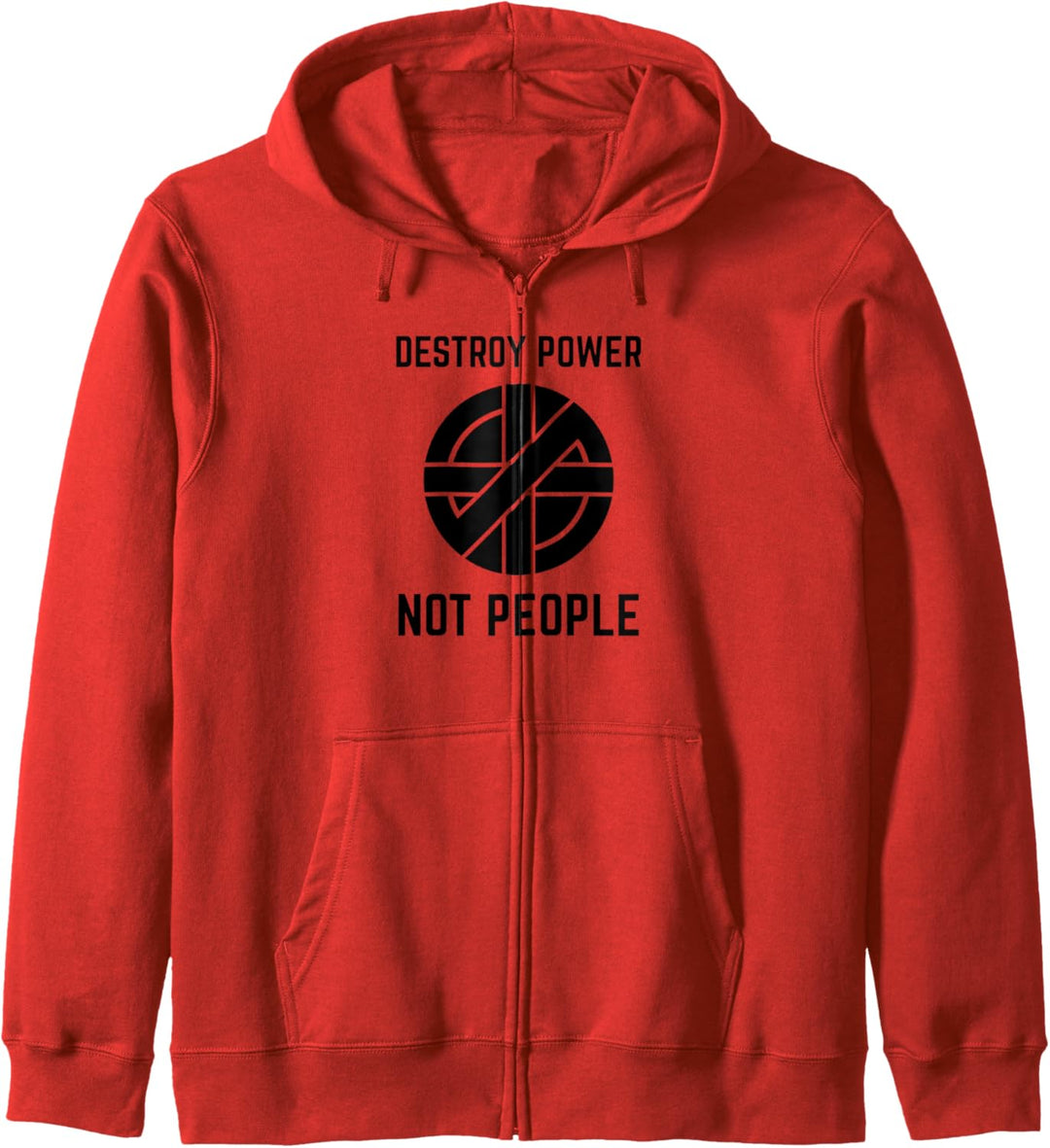 Vintage Punk Rock Destroy Power Not People Kapuzenjacke