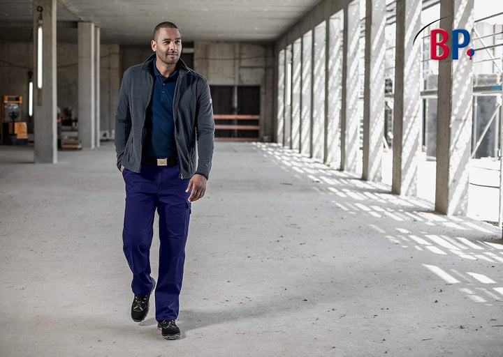 BP Workwear Basic 1485-060-13 Arbeitsjacke - Verdeckte Druckknopfleiste - Reine Baumwolle - Normale