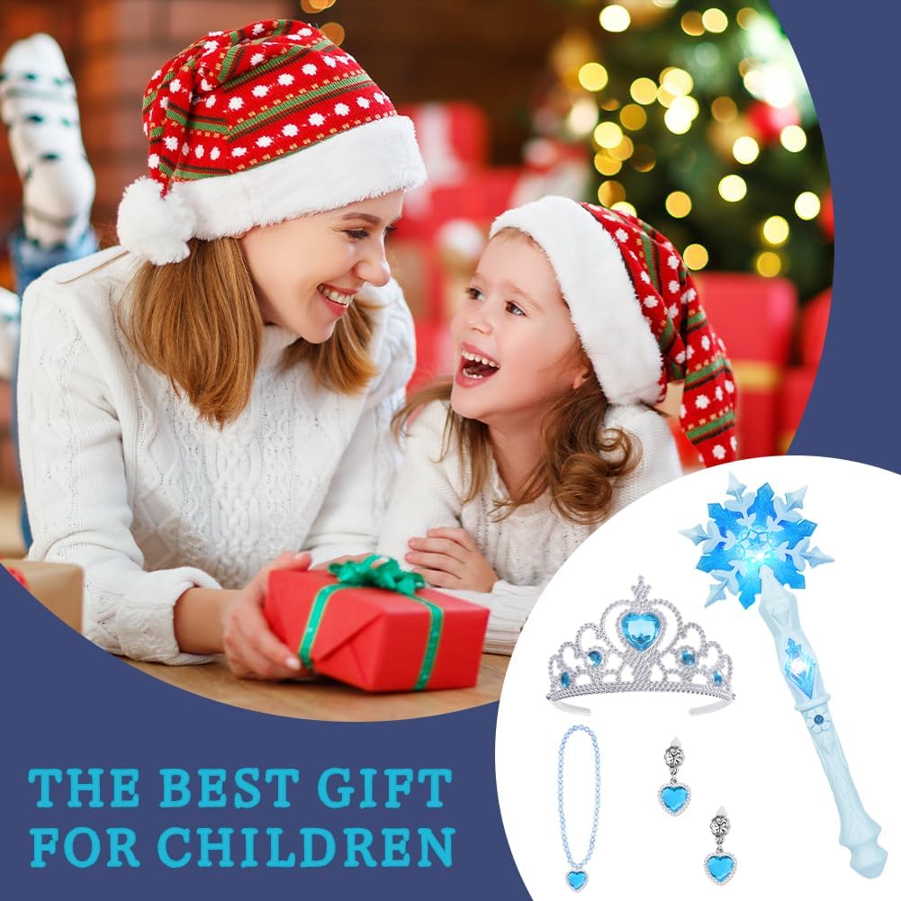 AUYAO Schneeflocke Leuchtend Zauberer Kinder Prinzessinnen Led Zauberstab Kind Magischer Zubehör Mäd