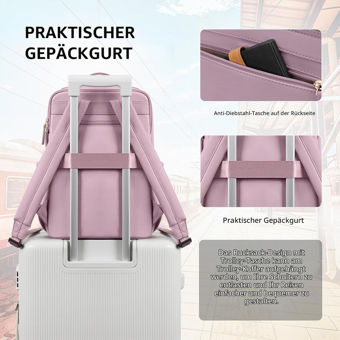 Stilvoller Laptop Rucksack für Damen von Fluggesellschaften zugelassen, Perfekt für die Arbeit das C