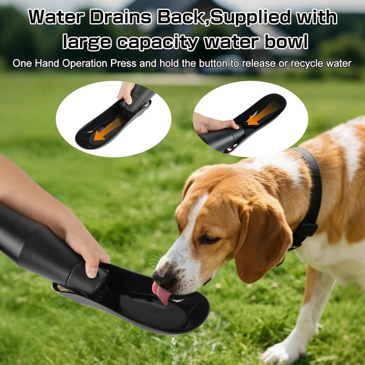 Hundetrinkflasche für Unterwegs - 750ml Trinkflasche Hunde, Auslaufsicher & Robust aus Edelstahl, Va