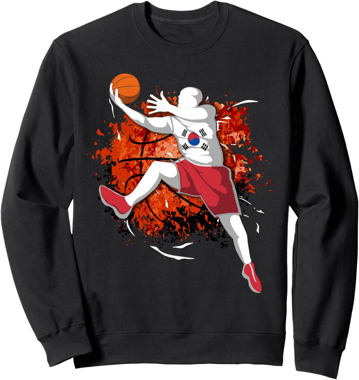 Südkorea Basketball Koreanische Nationalflagge Sport Lovers Sweatshirt