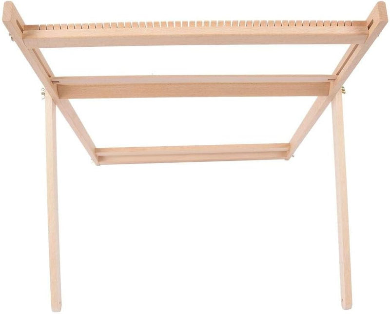 BHDD Webstühle mit Ständer, Multi-Handwerk Webstuhl Kit Verstellbarer Webrahmen Massivholz Abdeckung