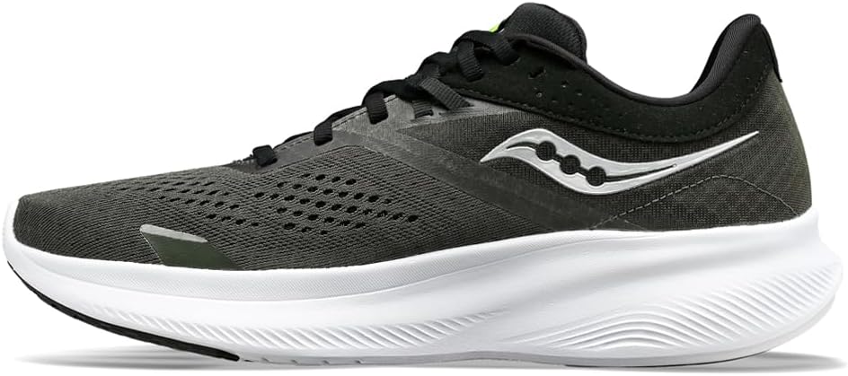 Saucony Men's Ride 16 Sneaker 40 EU 31 Umbra Slime, 40 EU 31 Umbra Slime