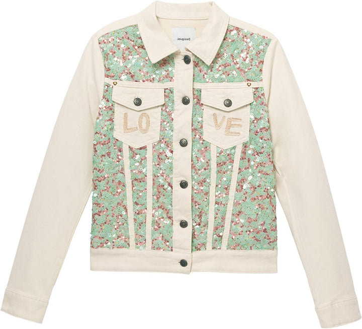 Desigual Damen 20swen071001 Jacken, Weiss, L EU