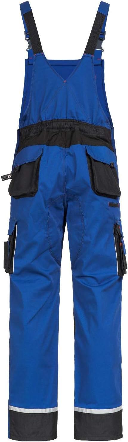 Nitras Motion Tex Pro FX Lange Arbeitshose für Damen/Herren - Latz-Bundhose 62 Blau, 62 Blau