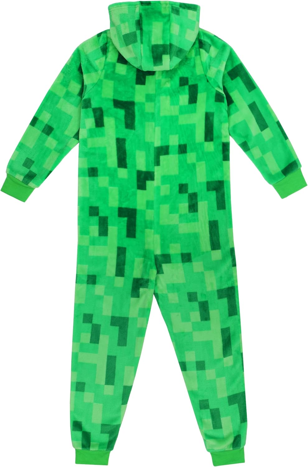 Minecraft Onesie Creeper Fleece Jumpsuit Sleepsuit Gamer Geschenk Schlafoverall mit Kapuze für Junge