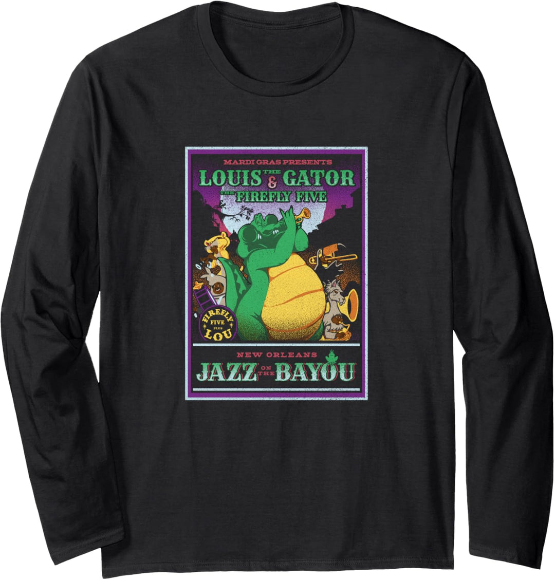 Disney Princess And The Frog Louis Rockadile Poster Langarmshirt