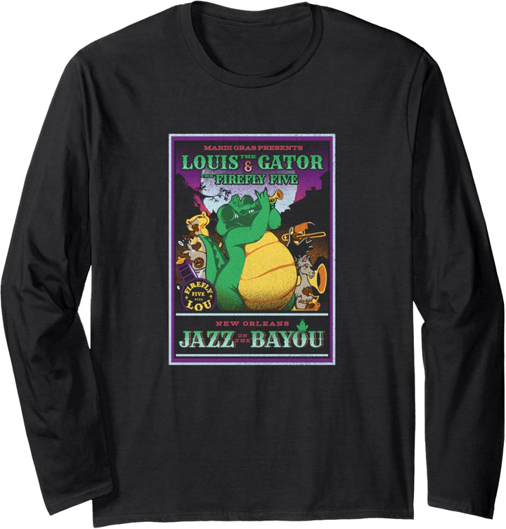 Disney Princess And The Frog Louis Rockadile Poster Langarmshirt