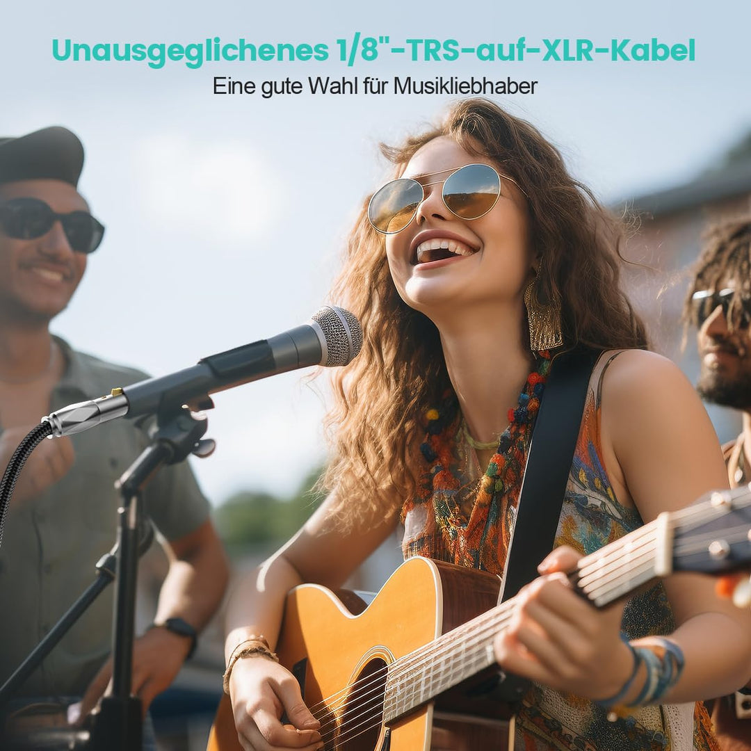 EMK Unsymmetrisches 3,5 mm auf XLR Kabel,XLR-Stecker auf XLR-Buchse,1/8 Zoll auf XLR Kabel für Smart