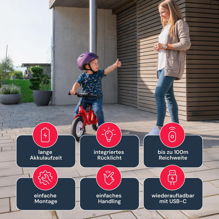 mySTOPY Bremsassistent für PUKY Modell LR M/LR M Classic mit Motiv (Feuerwehr) I für Kinder ab 2 Jah