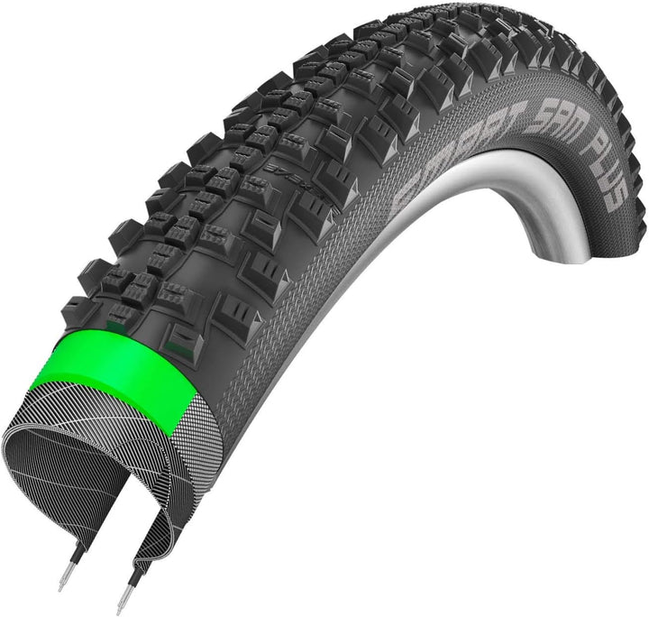 Schwalbe Smart Sam Plus HS476 Fahrradreifen (28" | 1,6" | 42-622) Schwarz, Schwarz