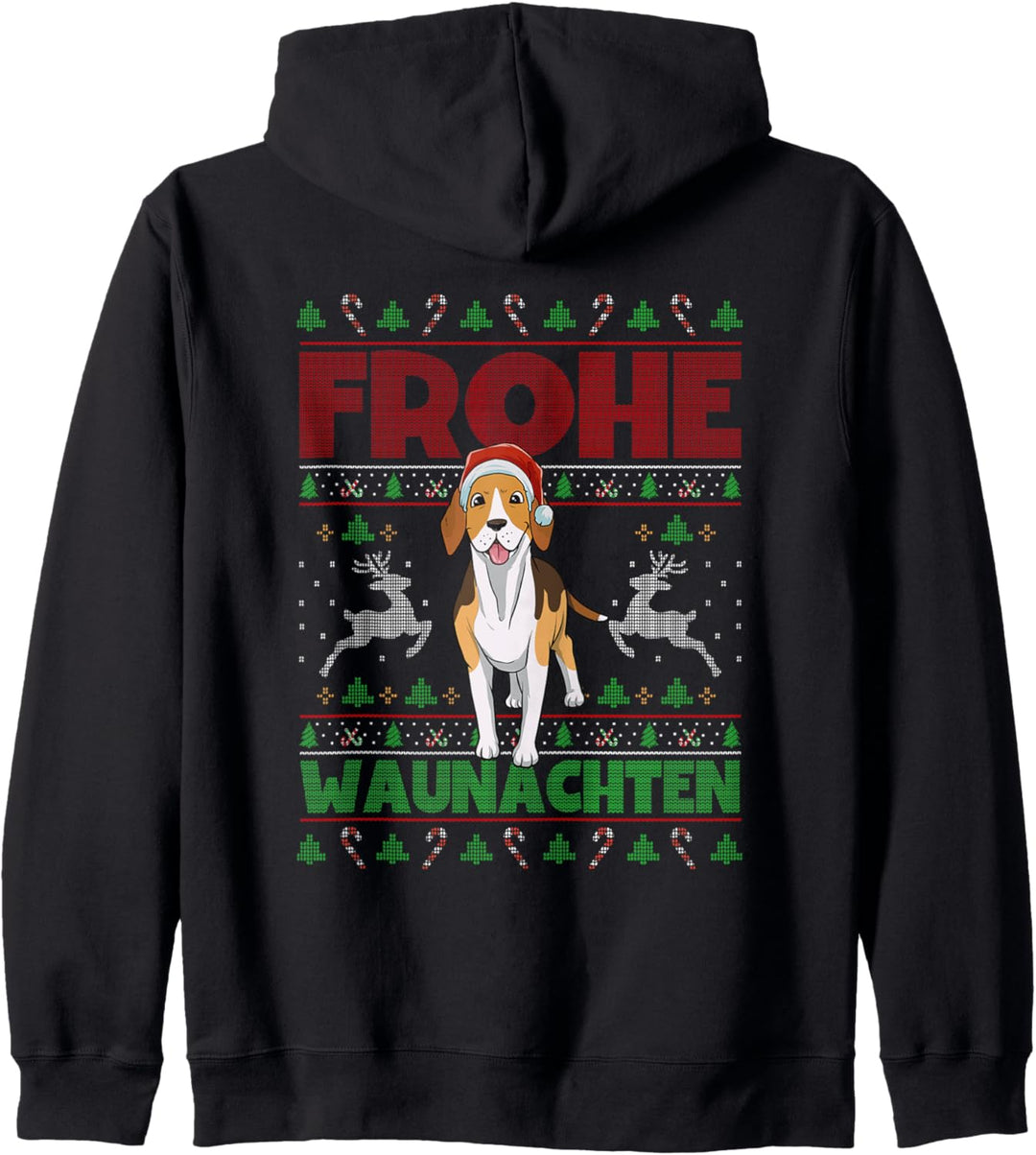 Frohe Weihnachten Beagle Kapuzenjacke
