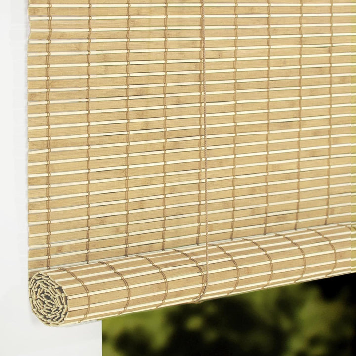 Liedeco Rollo Holz mit Seitenzug, Holzrollo für Fenster und Tür Natur B 80 cm x L 170 cm Natur B80 x