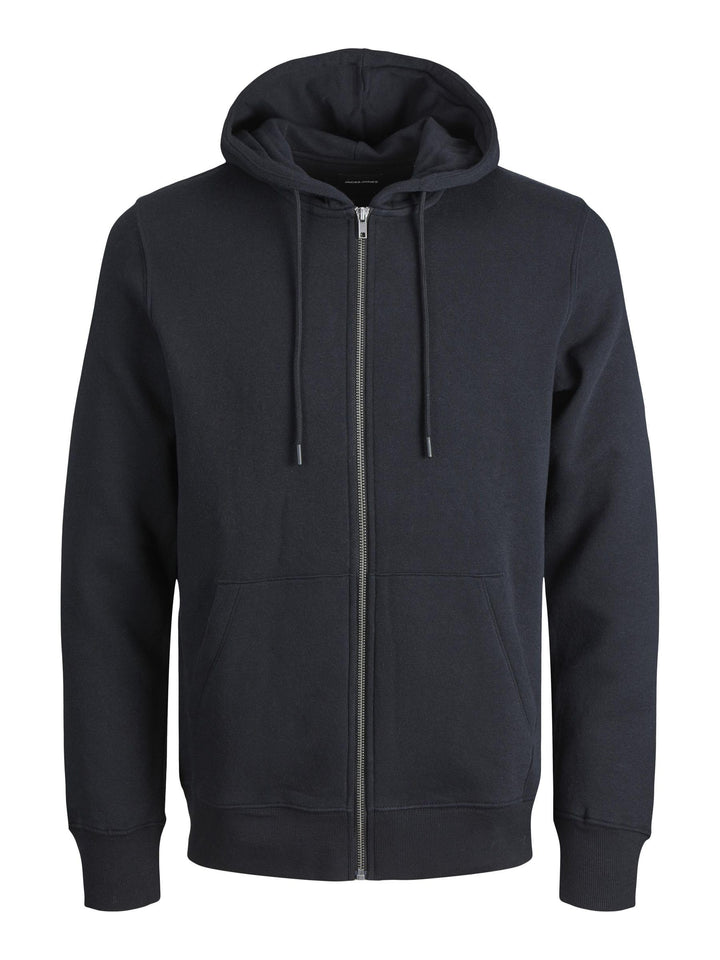JACK & JONES Male Kapuzenpullover mit Reissverschluss Einfarbig Kapuzenpullover mit Reissverschluss