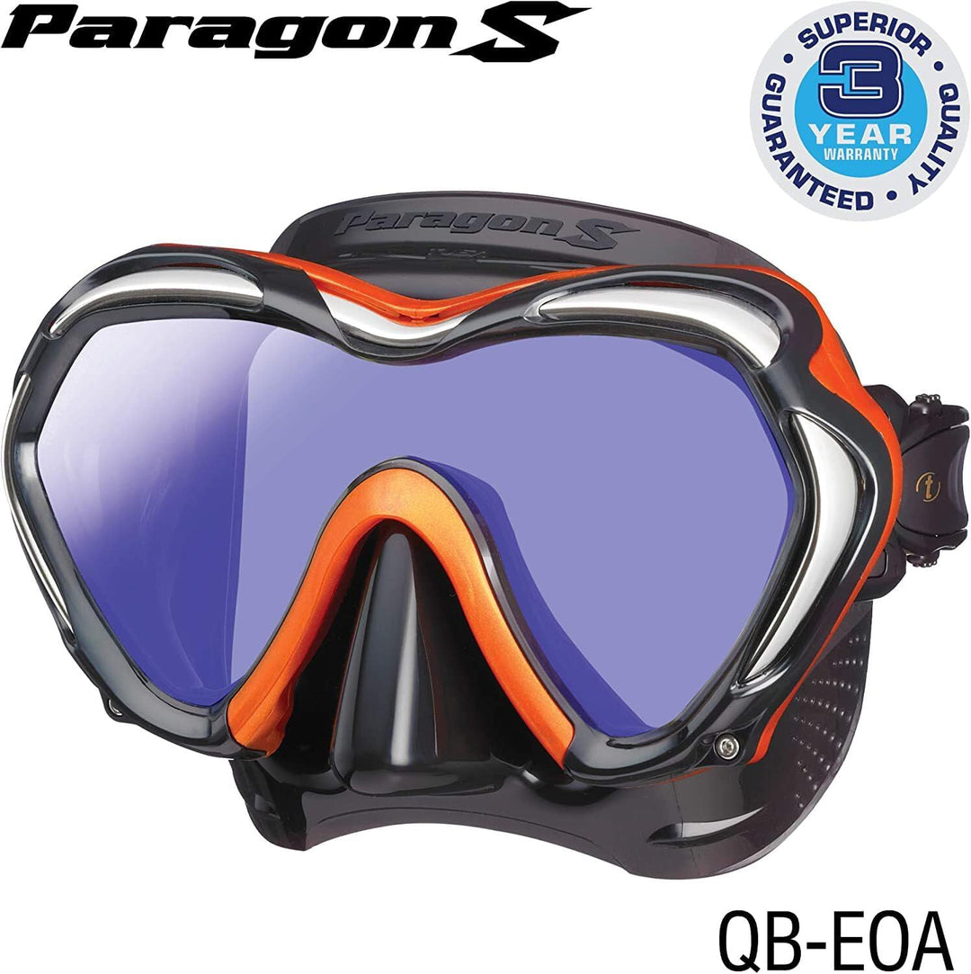 TUSA Paragon M2001SQB - Profi Tauchermaske Schwarz, Schwarz