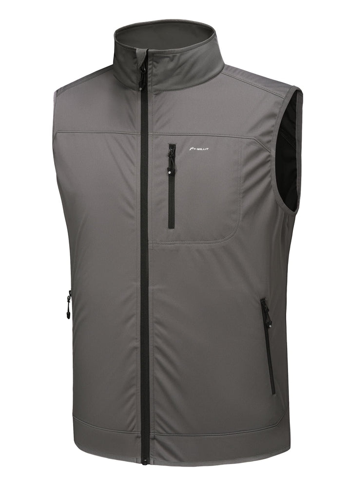 WILLIT Herren Golf Weste Leichtgewicht Softshell Weste Outerwear Ärmellose Jacke für Wandern Laufen