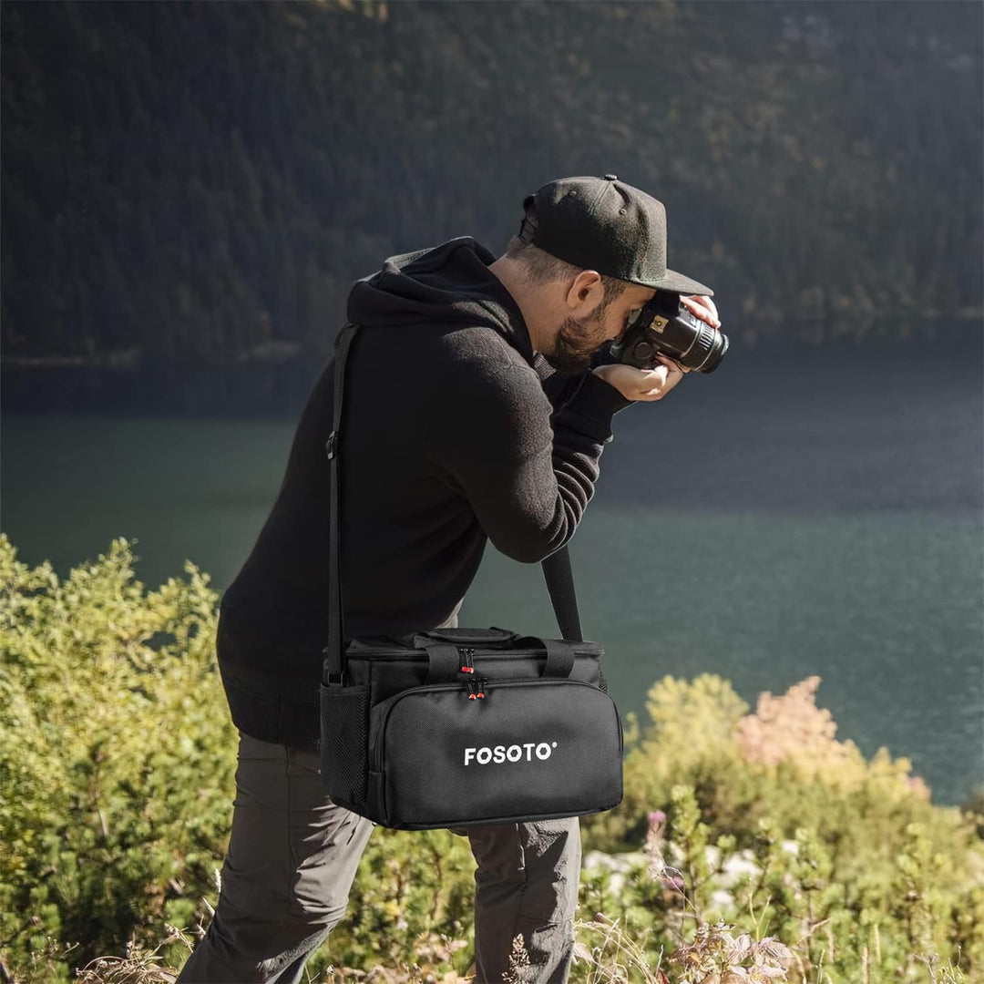 FOSOTO DSLR-Kameratasche Spiegelreflex Fototasche, Grosse XL Videokameara/Camcorder Tasche für Canon