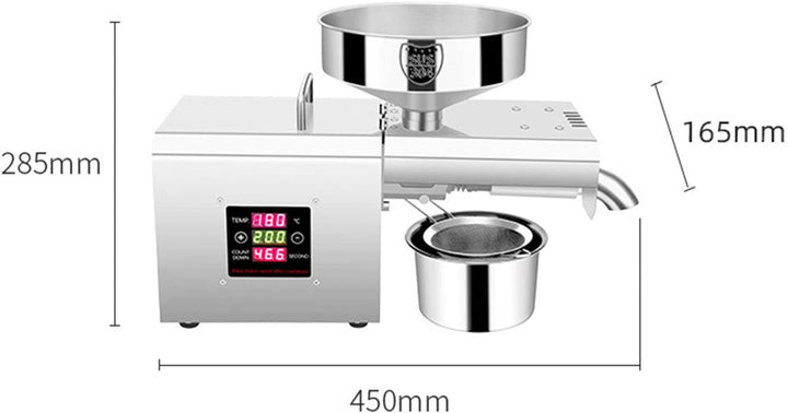 600W Automatische Ölpresse Maschine, Kalt/Heiss Öl Pressmaschine Elektrische, 50% Ölproduktion|3-6kg