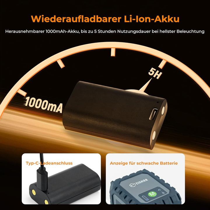 CIGMAN Kreuzlinienlaser Laser Wasserwaage,mit Aufladbarem Akku, Linienlaser und Grün Selbstnivellier