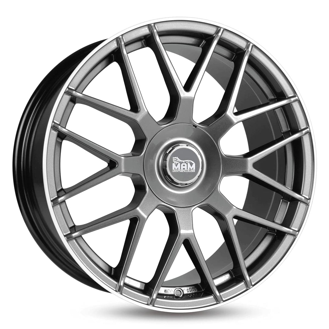 MAM GT1 19 Zoll Alufelge 9,5J 5/112 ET30 66,6 PALLADIUM LIP POLISH