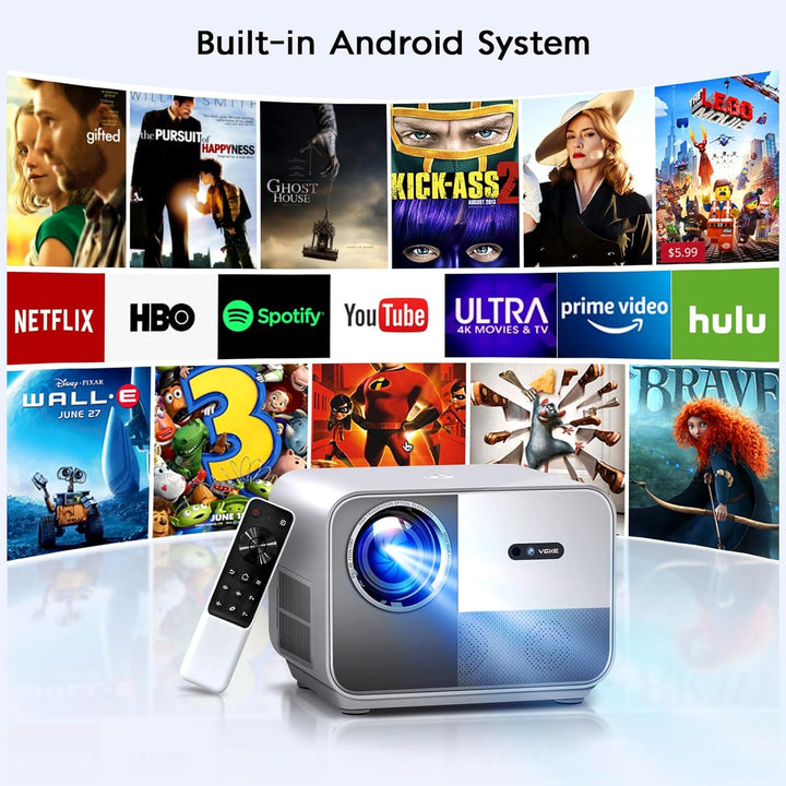 Beamer 4k VGKE T51,【Auto Focus/Keystone】 20000Lumens WiFi 6 Bluetooth Projektor,FHD Native 1080P Bea