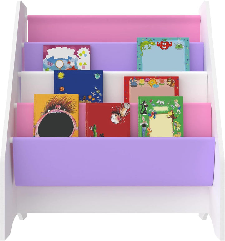 [en.casa] Kinderregal Fisterra Kinder-Bücherregal freistehend mit Einhorn-Motiv 74 x 62 x 29 cm Kind