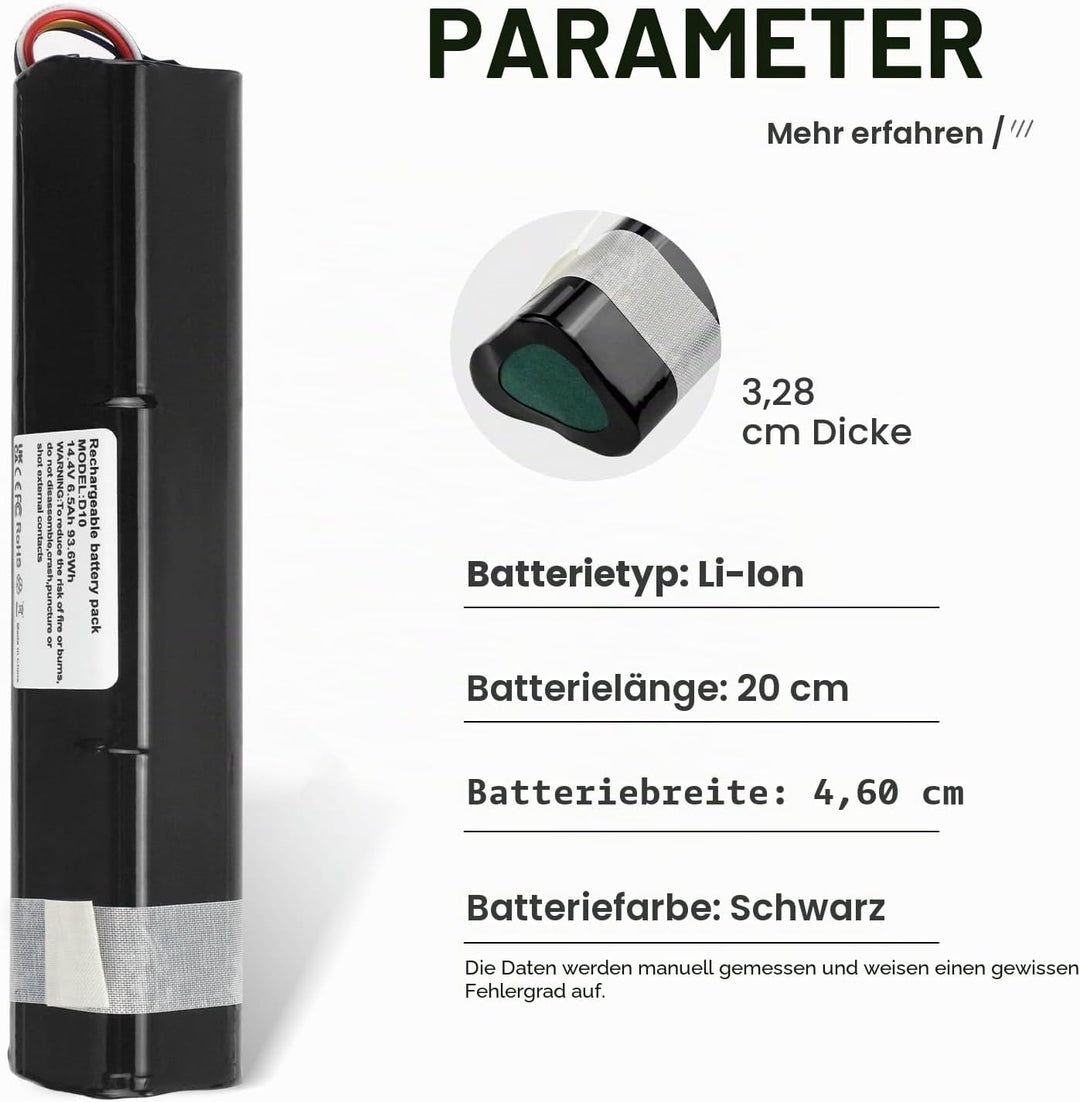 ANTIEE 6500mAh Robot Ersatz Akku für Neato Robotics D8 D9 D10 945-0356 945-0373 905-0596 205-0023 20