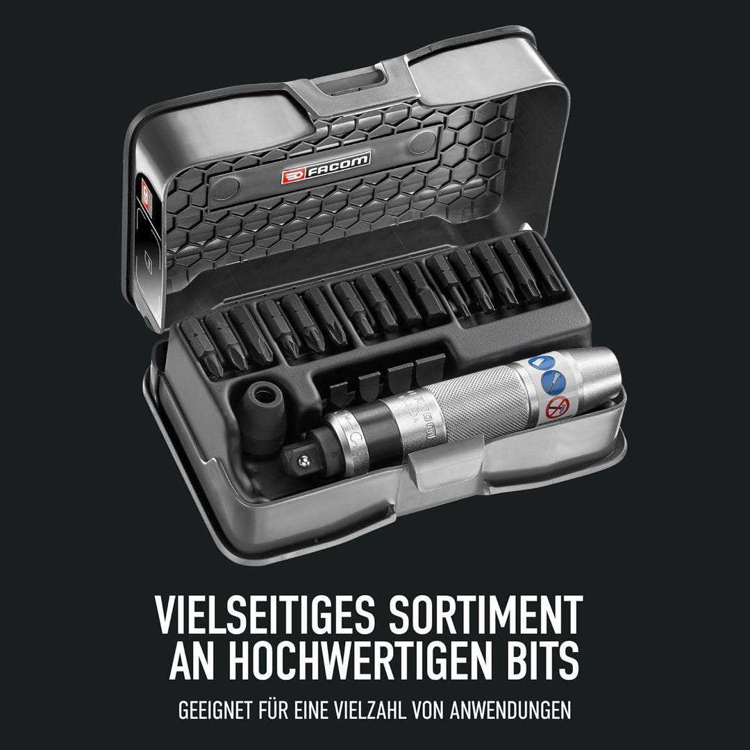 FACOM ½“ Hand-Schlagschrauber mit 21-tlg. Zubehör NS.265M (400Nm Drehmoment, mit TORX-, Pozidriv-, P