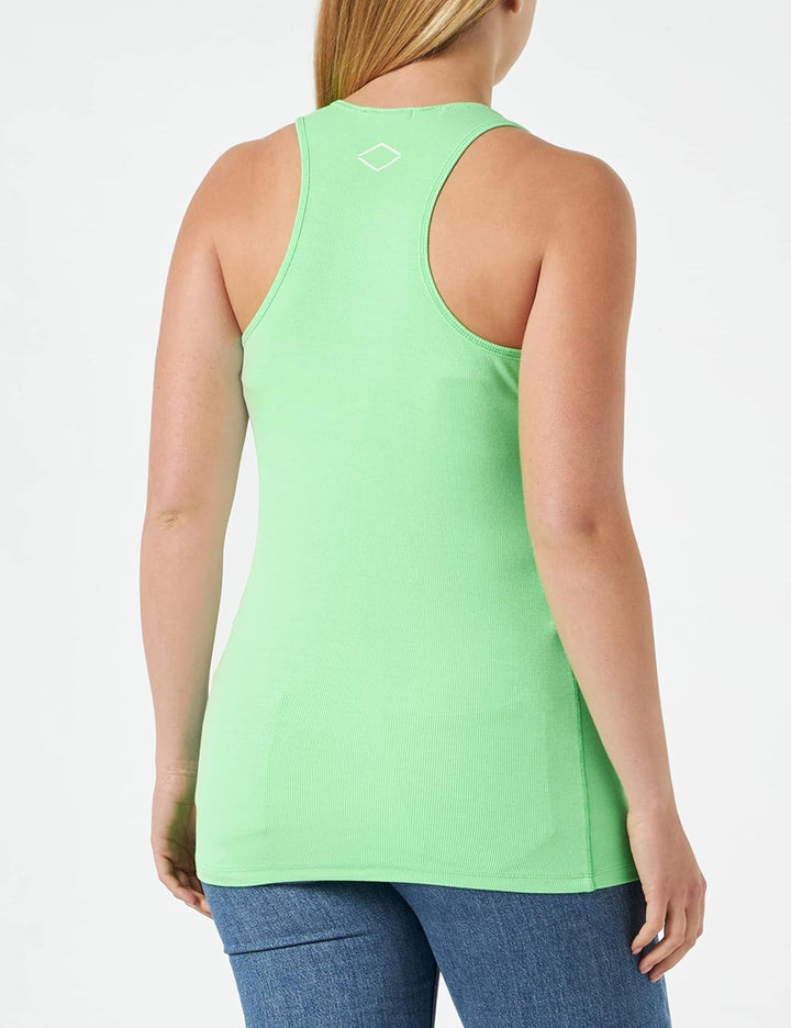 Replay Damen Tank Top Lang, M Green Fluo 311