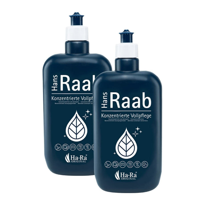 Hans Raab Konzentrierte Vollpflege Set 2 x 500 ml I 2 Flaschen Universalreiniger für Haushalt, Garte