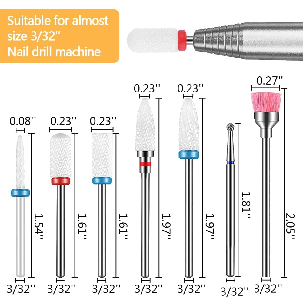 Nagelfräser 45000U/Min, Fräser Nägel 13 In 1 Kabellos Aufladbare, Nagelfeile Elektrisch Professionel