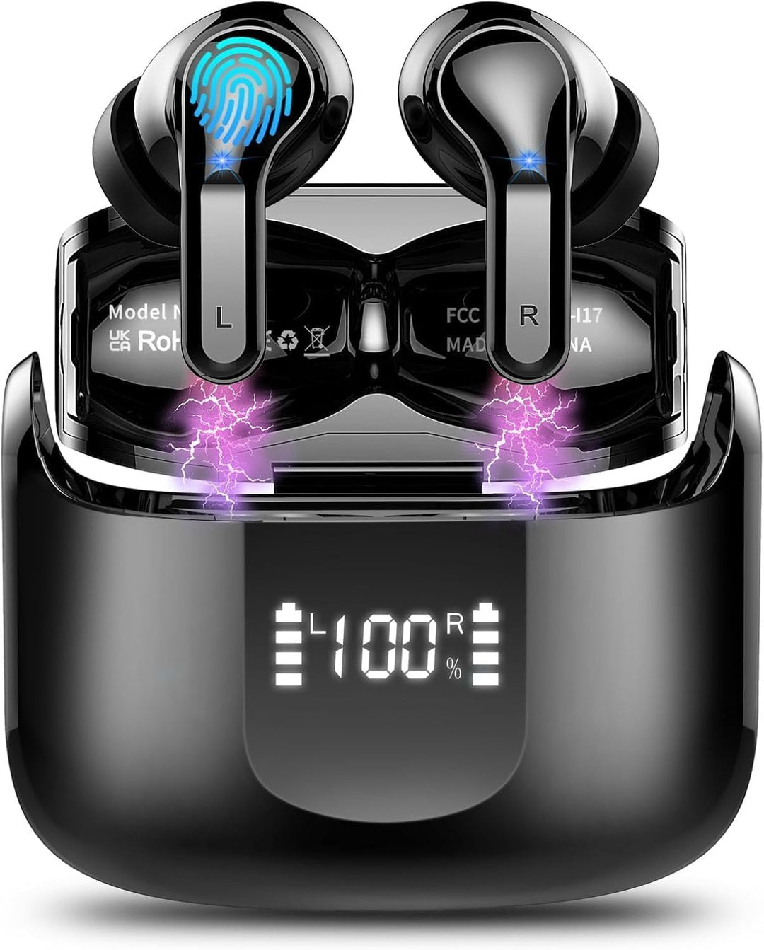 Ordtop Bluetooth Kopfhörer, New Stereo-Bass 3.0 Kopfhörer Kabellos Bluetooth 5.4, 50Std ENC Noise Ca