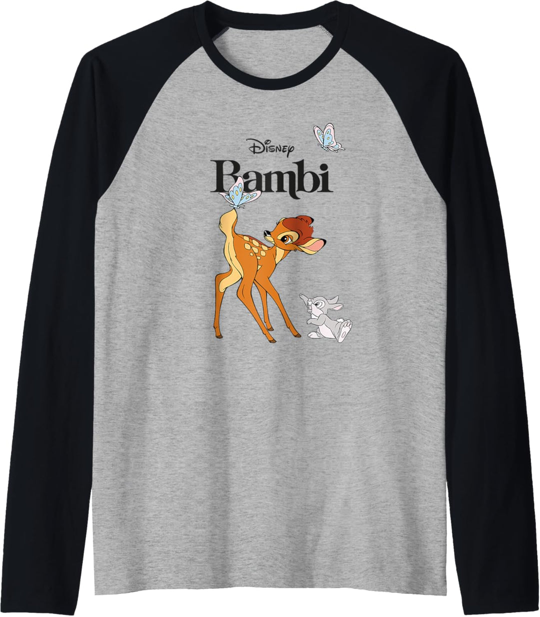 Disney Bambi and Thumper With Butterflies Raglan