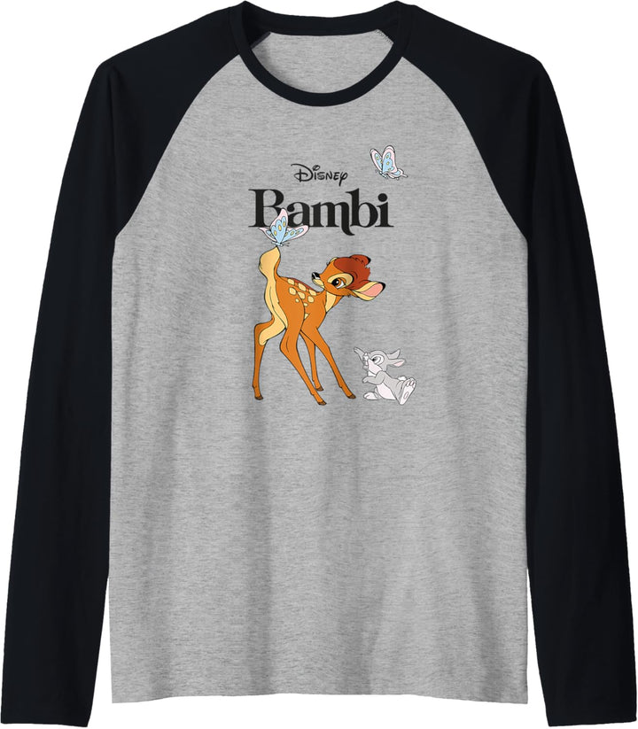 Disney Bambi and Thumper With Butterflies Raglan