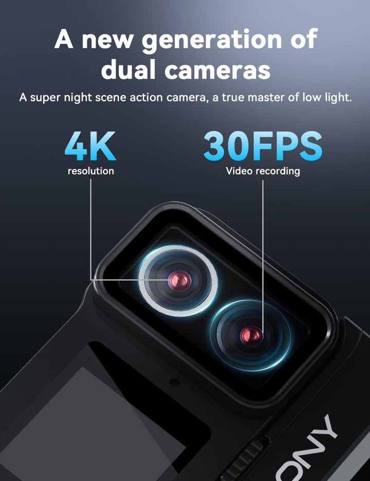 SVBONY SVGo 4K30FPS Unterwasserkamera, WiFi Action Cam, EIS Stabilisierung, Wasserdicht Bis 30m, Mag