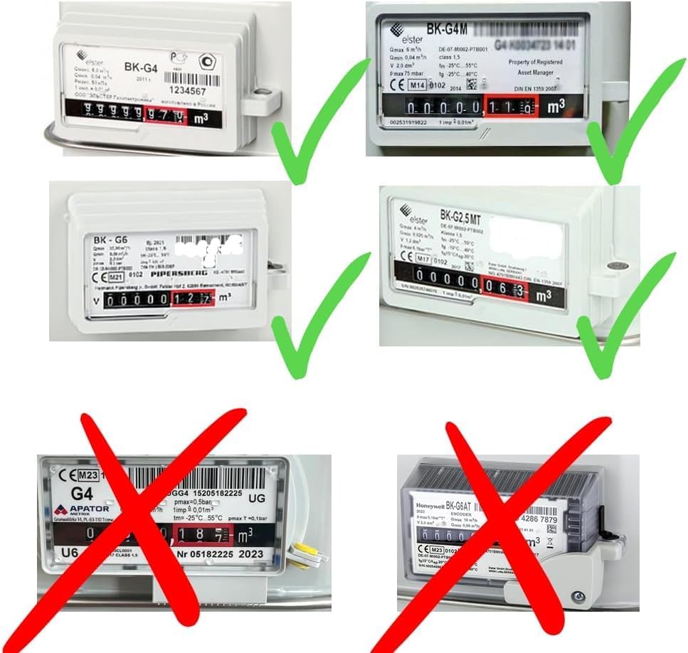 Smartnetz Smart Gas Reader BK4 / BK G4- WiFi mit TASMOTA vorinstalliert | WLAN | MQTT | BK4 Gaszähle