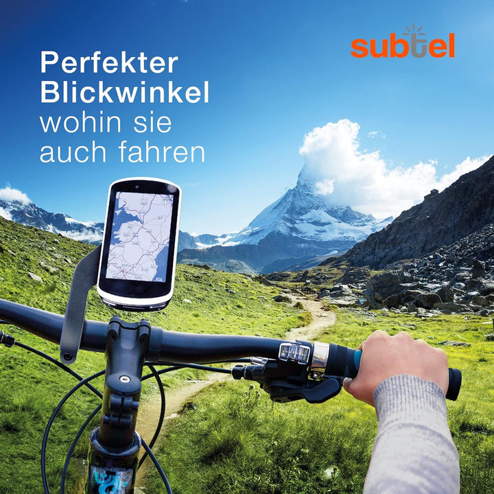 subtel Fahrradhalterung – Lenkerhalter für Navi, GPS & Fahrradcomputer – kompatibel mit Garmin Edge