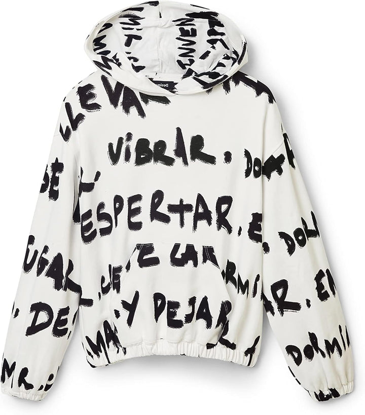 Desigual Damen Sweater S Weiss, S Weiß