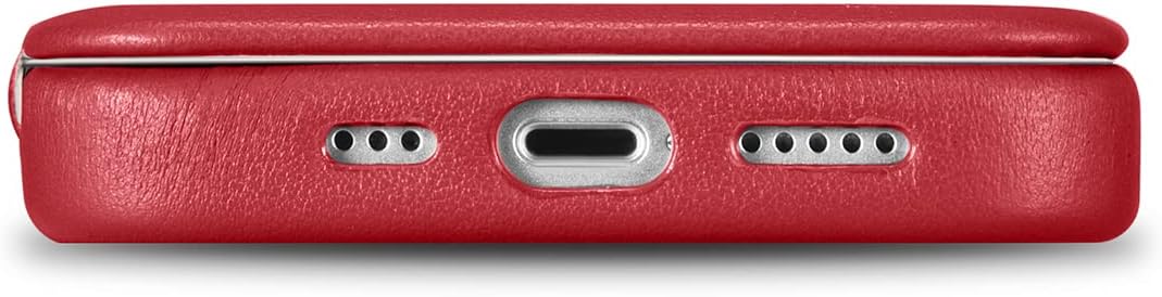 Mobiskin Hülle kompatibel mit Apple iPhone 14 (6,1 Zoll), Handyhülle mit echtem Leder, Case, Schutzh