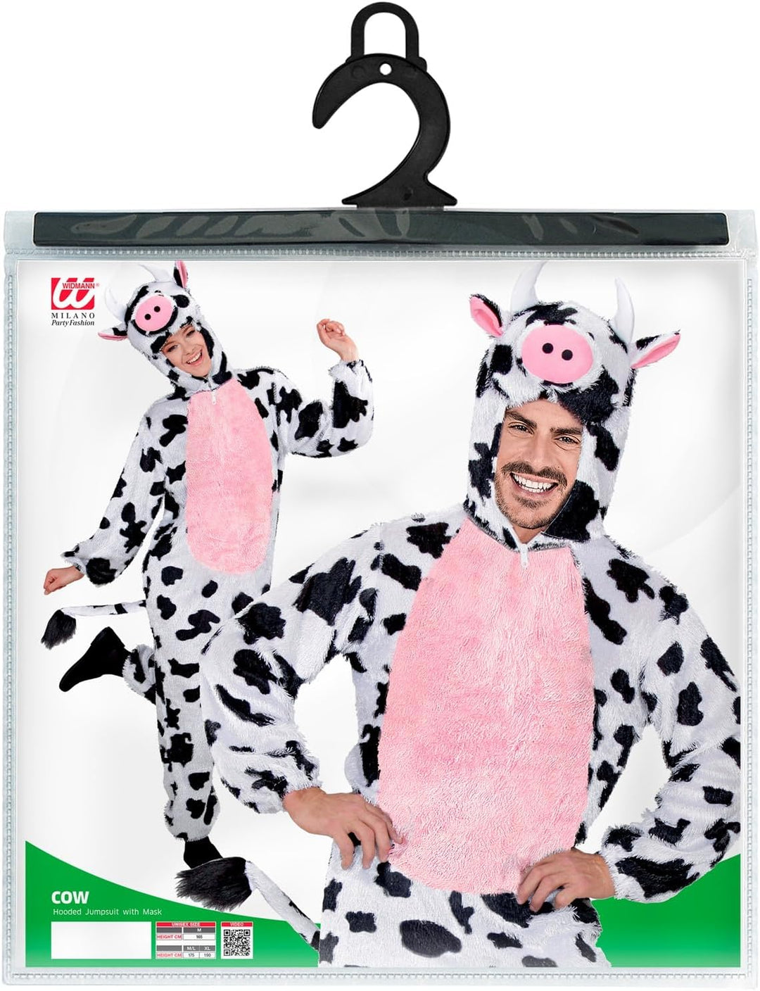 WIDMANN 9932B COSTUME PELUCHE MUCCA M/L C/CAPP #9931 M-L, M-L
